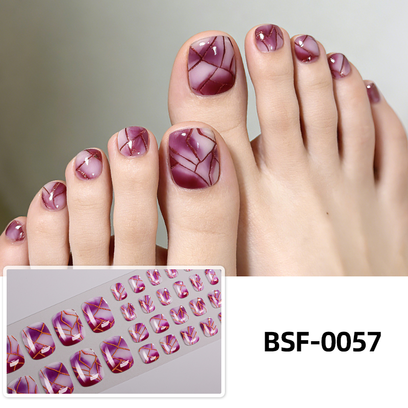 Full Cover Adhesive - 34tips Summer Gradient Marble UV Free
