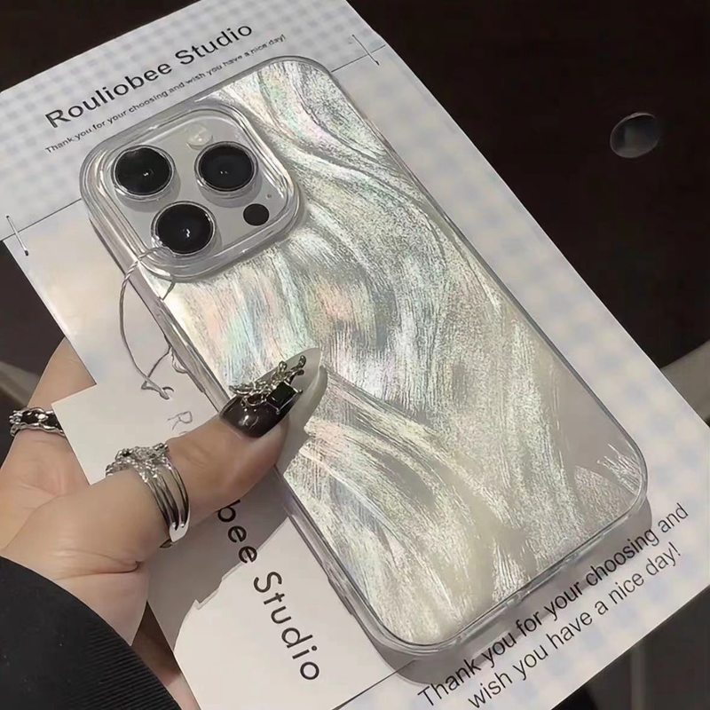 Huawei Nova 12 - Luxury Aurora Siliver Laser Feather Yarn