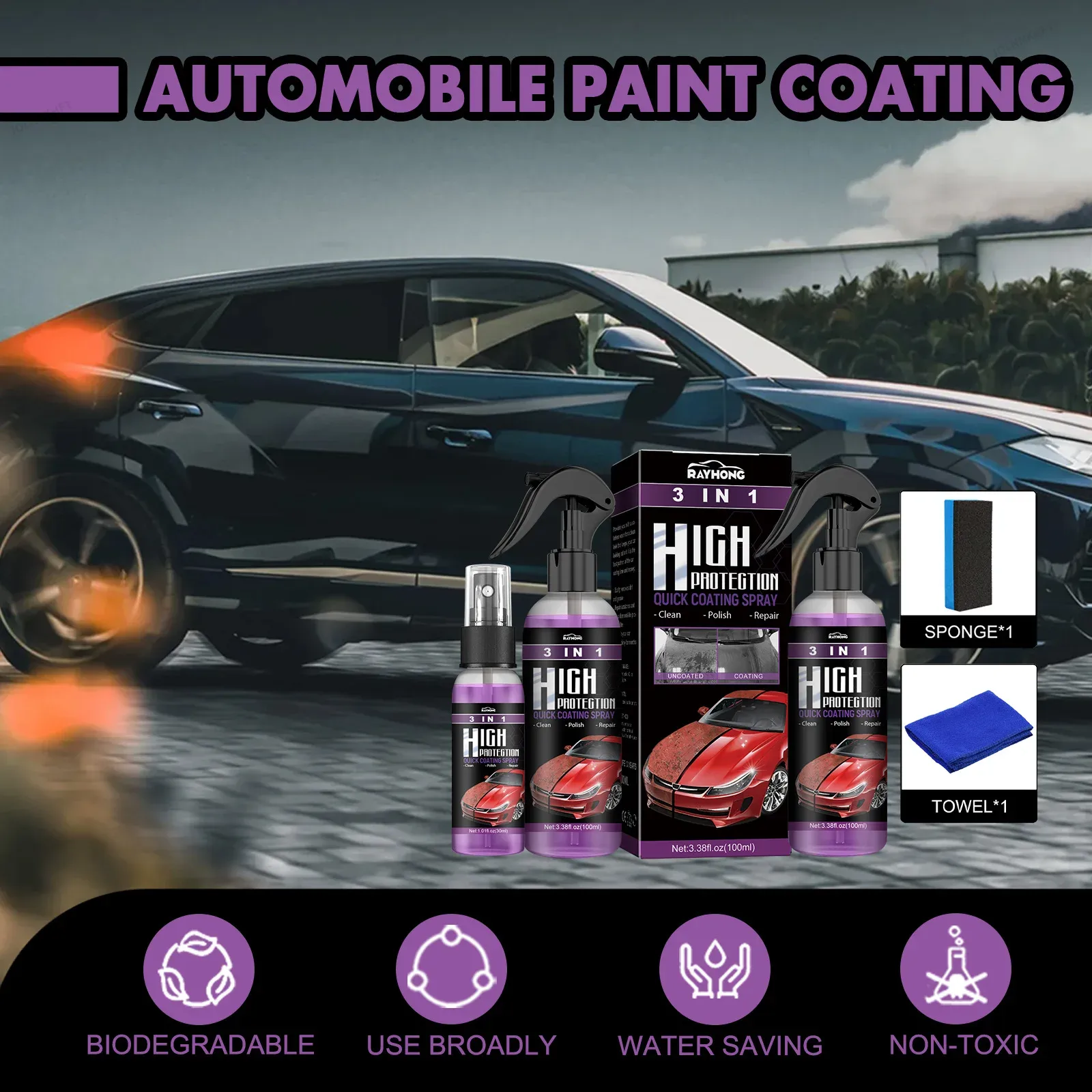 100ML 3 In 1 Car Ceramic Nano  - Nano Liquid Coating recension och pris