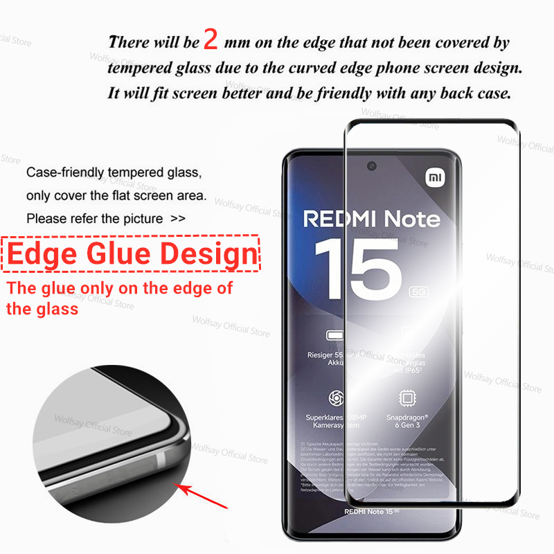 2/4 PCS 3D Curved Edge Glass F - Curved Edge Screen recension och pris
