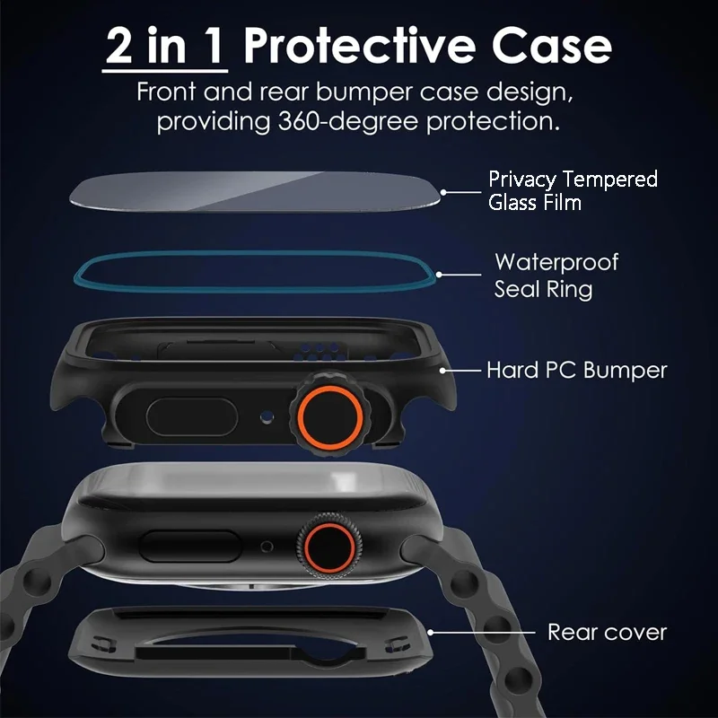 Privacy Glass+Case for Apple W - Privacy Screen Protector recension och pris