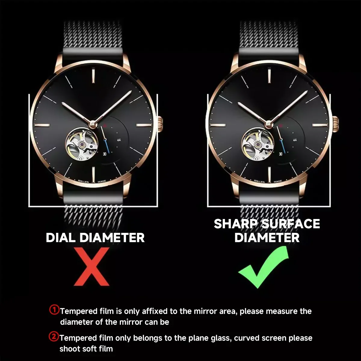 26-46mm Universal Tempered Gla - Smartwatch Screen Film recension och pris