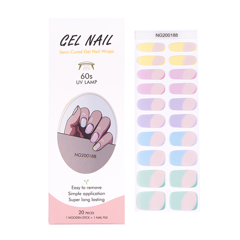 Huizi French Gel Nail Strips P - Full Cover Adhesive recension och pris