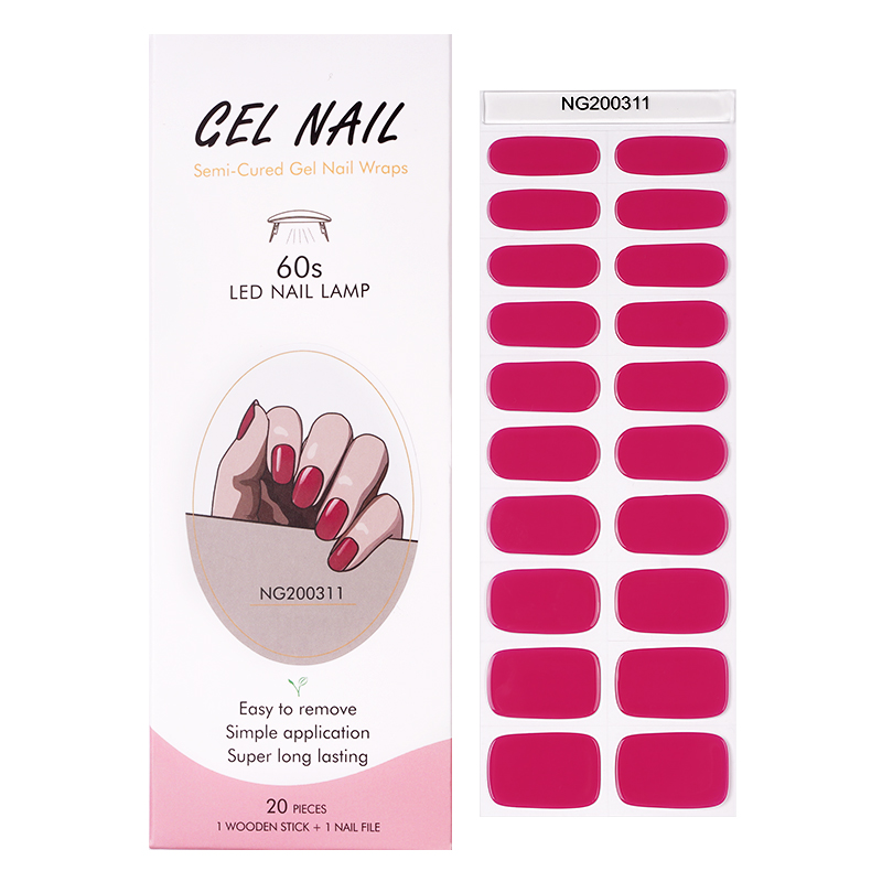 Huizi French Gel Nail Strips P - Full Cover Adhesive recension och pris
