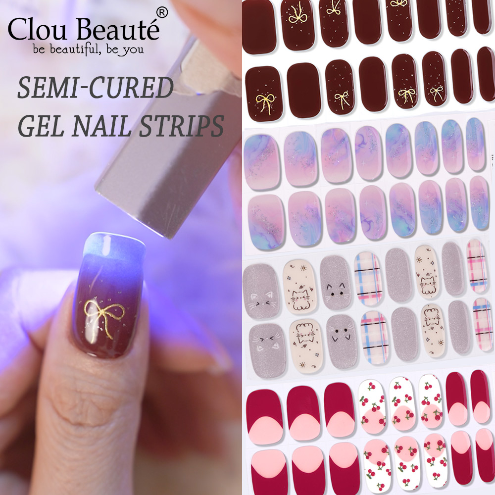 Semi-Cured Gel Nail Strips 16  - Full Cover Adhesive recension och pris