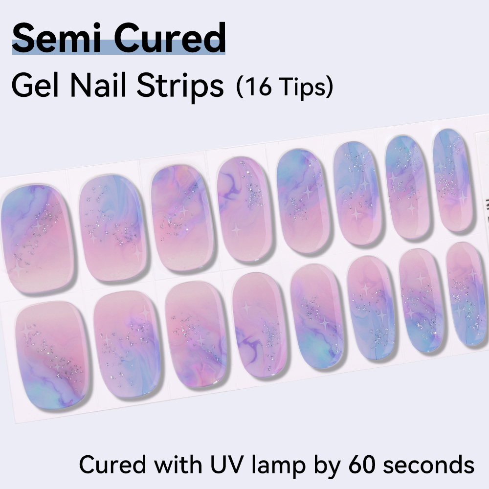 Semi-Cured Gel Nail Strips 16  - Full Cover Adhesive recension och pris