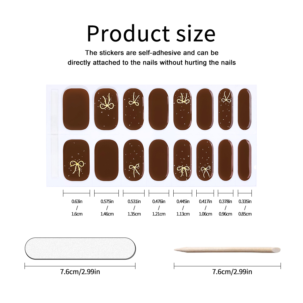 Semi-Cured Gel Nail Strips 16  - Full Cover Adhesive recension och pris